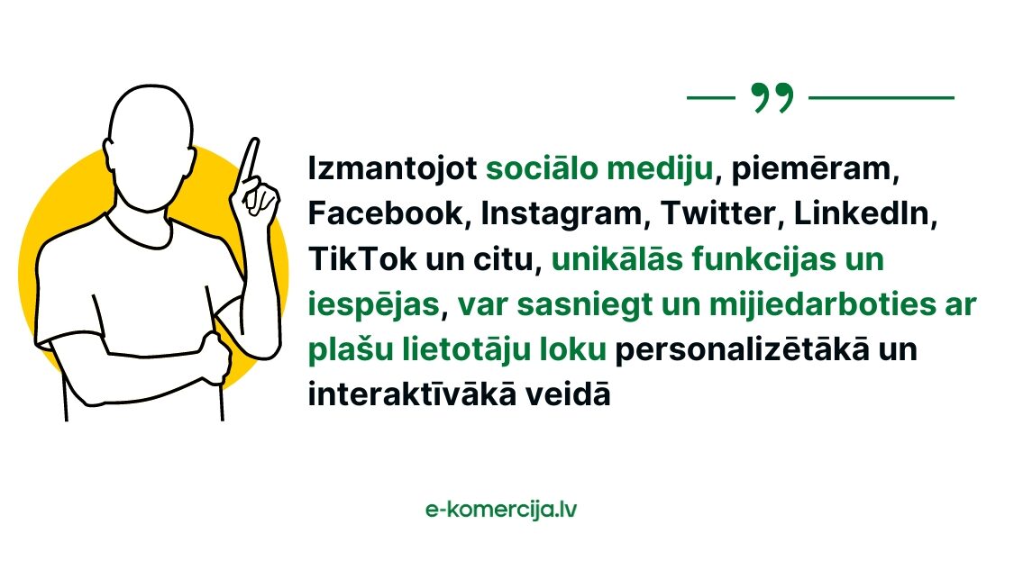 Katrai sociālo mediju platformai ir unikālas funkcijas, kuras izmantojot var sasniegt aizvien plašāku lietotāju loku.
