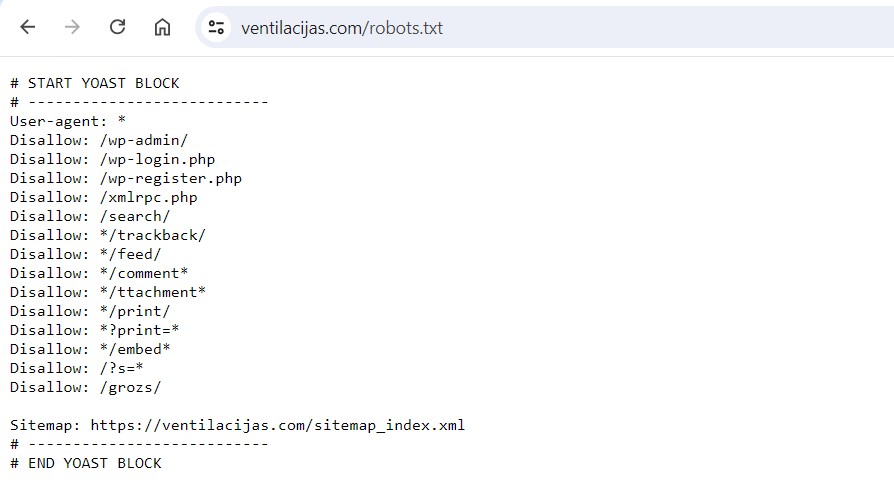 robots.txt faila piemērs